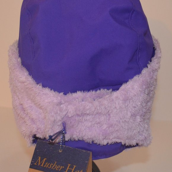 Homemade Musher Hat Purple Waterproof Nylon Upper Shell Fleece Inner Shell OS - Picture 4 of 10